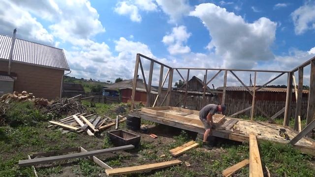 СТРОИМ сарай! Деревенская кесадилья-готовит муж.Рыбалка.Огород,заготовки.Лето 2021!!! смотреть онлайн