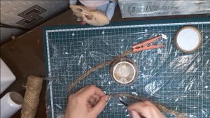 Корзинка из джута для текстильной куклы.Маленький МК.