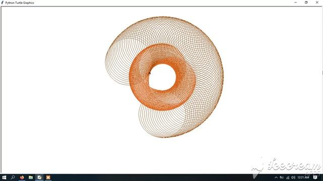 How to create Donut using python turtle graphics (Tkinter). смотреть онлайн