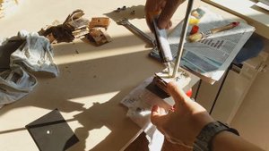 делаем рукоять из бересты для ножа