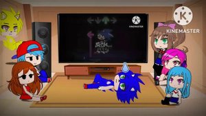 Fnf react to Lost my mind Sonic Vs Xain full week! (Gacha club)