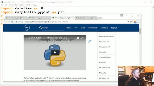 Intro and Getting Stock Price Data - Python Programming for Finance p.1 смотреть онлайн