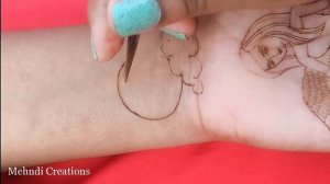 How to draw fairy flying in the sky ||how to draw fairy using mehndi ||mehndi creations