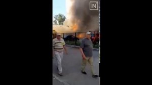 В Екатеринбурге загорелся склад «Пятёрочки»