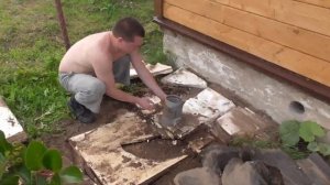 Слив в каркасной бане 3 года спустя