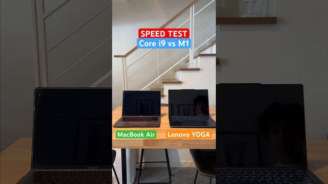 SPEED TEST ? MacBook Air M1 ? vs Lenovo YOGA Pro 9i  ?️ #macbook #lenovo #test #vs