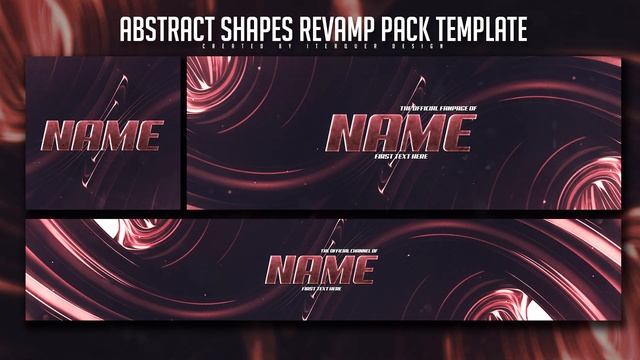 Free Abstract Shapes Revamp Pack Template (YouTube Banner, Twitter Header & Avatar) смотреть онлайн