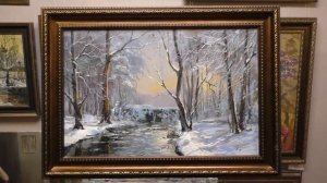 Обучающий курс по живописи "Зимний пейзаж". 3 занятие, художник Ревякин.