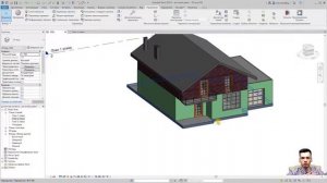 План дома в REVIT.Часть 6. Как сделать вставку из другого материала в ревите? Как покрасить стену?