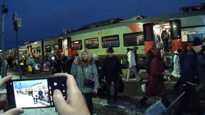 Поезд «Ласточка» Санкт Петербург - Псков, Россия, вторая часть. 27.12.2023