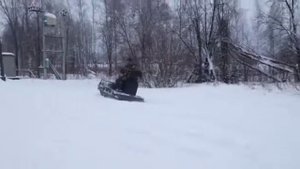 самодельный двухгусеничный снегоход