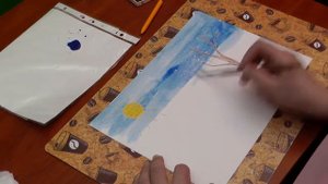 Рисование летнего пейзажа акварельными красками: занятие № 7 для детей 4-5 лет.