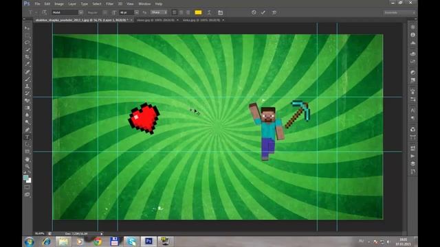 Как сделать шапку для канала в Adobe Photoshop CS6 смотреть онлайн