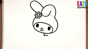 how to draw MY MELODY from hello kitty