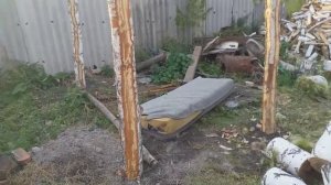 Установка столбов для дровника