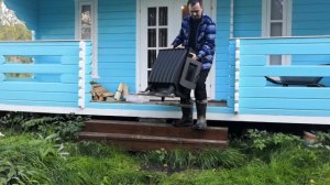 Установил печь на даче "Огонь-Батарея 7".