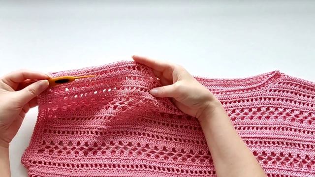 ВЯЗАНИЕ ?Готовая работа / Ажурная футболка крючком / пряжа NAKO Estiva ???