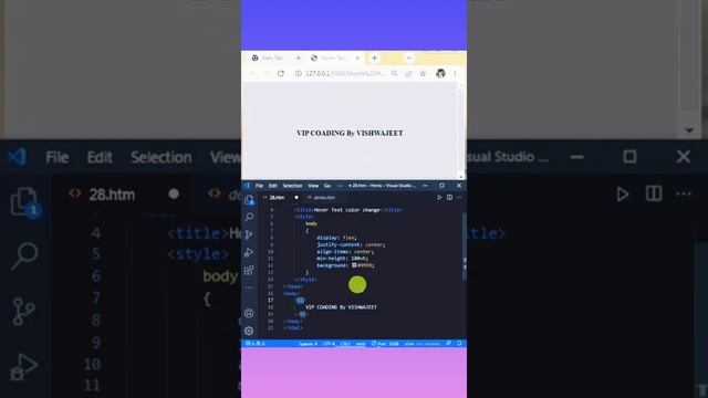 Text color change on hover#html #css #vipcoading2022 #hovereffect #animation #cssanimation