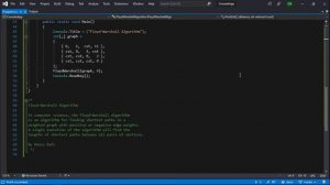 C# Floyd–Warshall Algorithm