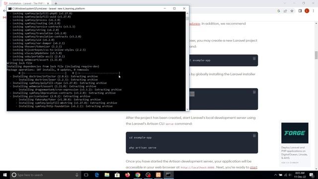 Fixed  laravel is not recognized as internal or external command and create new project in laravel