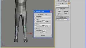 Видеоуроки 3ds Max. Риггинг (оснастка) персонажа в 3ds Max. Создаем кости ног. 1/13