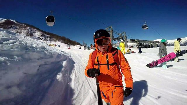 спуск с Розы ПИК на сноуборде март 2016 Роза Хутор смотреть онлайн