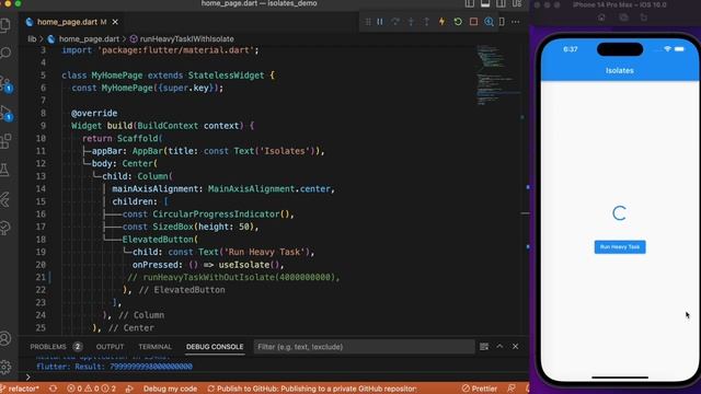 Isolates in Flutter | Dart Isolate Tutorial - Run tasks in background using Isolates | Multitasking