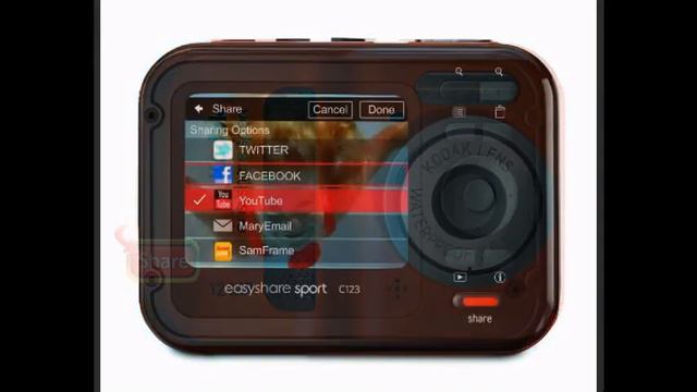 Kodak EasyShare Sport C123 12 MP Waterproof Digital Camera (Red) смотреть онлайн