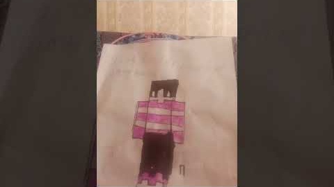ПОДПИСЧИЦА ИЗ ЛАЙКА НАРИСОВАЛА МОЙ СКИН ИЗ МАЙНКРАФТА ? #рисунок #minecraft #shorts