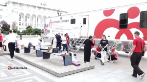 Благотворительная акция по сдаче крови прошла на центральной площади Махачкалы