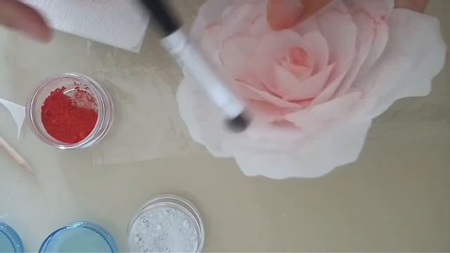 Роза из вафельной бумаги (тонирование2) смотреть онлайн