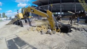 Колесный экскаватор CAT 315D, аренда техники.