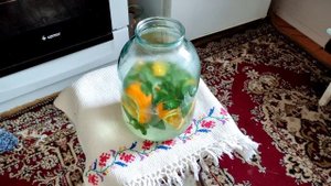 "Мохито" с апельсином, лимоном и мятой на зиму #мохито #рецепты