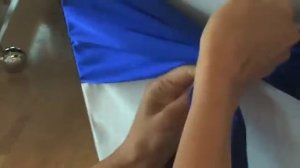 How to tie a satin chair cover bow