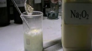 Пероксид натрия и вода