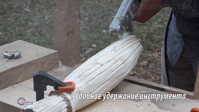 Фактура на дереве. Деревянная скульптура. Фреза по дереву на болгарку. Гриндер по дереву Комбо Вуд