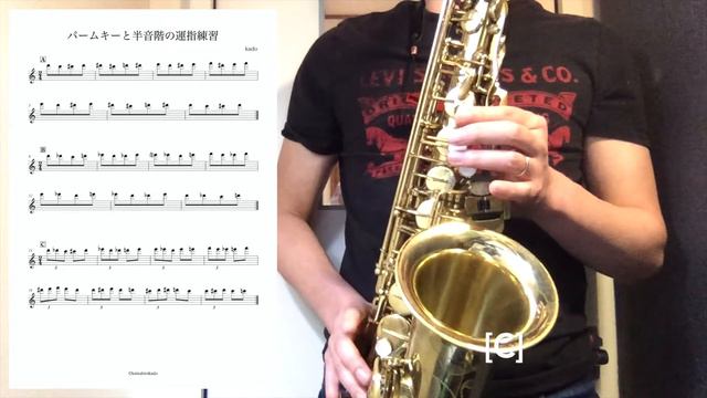 ハームキーと半音階の運指練習