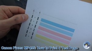 Canon Pixma MP495: How to Print a Nozzle Check Test Page