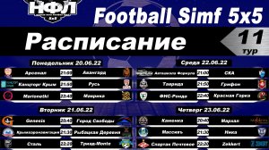 НФЛ 3 Сезон 11 Тур Игровой день Вт. 21.06.22