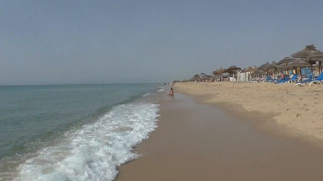На пляже отеля DIAR LEMDINA 4* Хаммамет Тунис смотреть онлайн