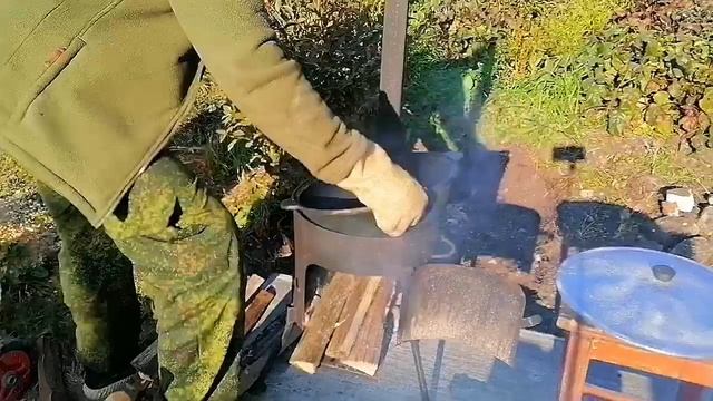 Как обжечь чугунный казан на 12 литров смотреть онлайн