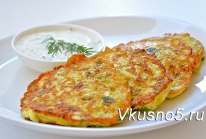 Кабачковые лепешки с сыром в духовке