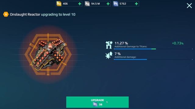 War Robots | Onslaught Reactor Cost to Upgrade & Max Stats