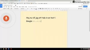 Tala text i google dokument