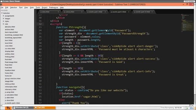 JavaScript Events 6/8