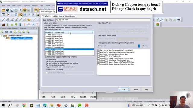 ✅ Bài 10. Xuất File Địa Chính dạng DGN Vào điện thoại iOS và Android Dạng MBtile Trong Global Mappe