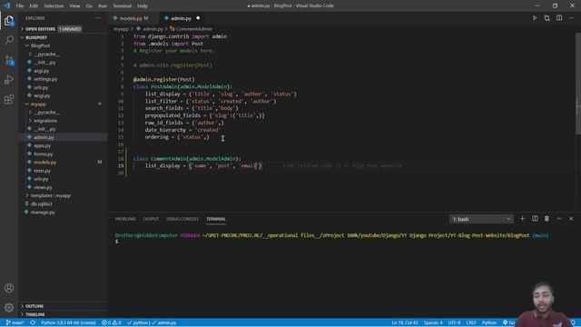 How to create comment system in Django | Comment model in Django | Blog Post website - 13