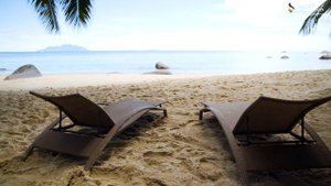 Sunset Beach on Mahé, Seychelles