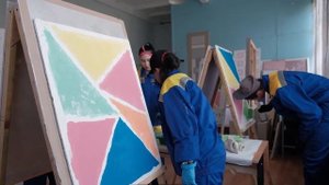 Открытый урок: Нанесение водоэмульсионных составов с малярной лентой