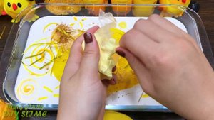 Series Yellow DUCK Slime | Mixing Random Things into GLOSSY Slime | Satisfying Slime Video #698